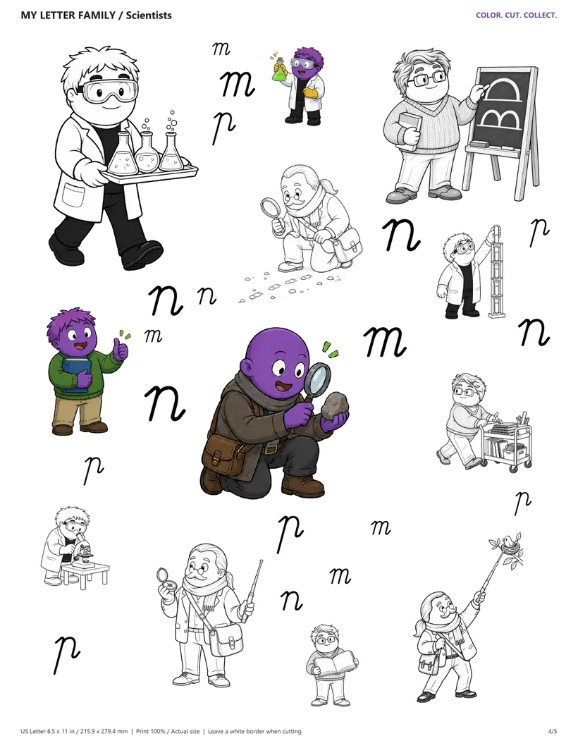 The Scientists sticker sheet