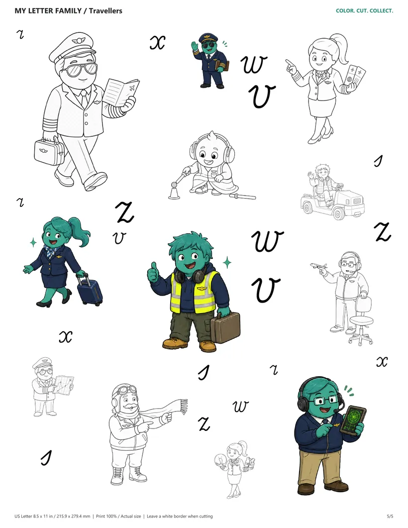 The Travellers sticker sheet